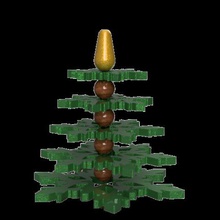árvore de natal a arte deco decoração celebração o verde eixo 3d print model - Mito3D