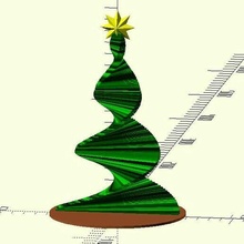 Weihnachten Baum Mathematik math_art openscad Customzier Weihnachtsbaum Weihnachtsdekoration Weihnachtsschmuck spial 3d print model - Mito3D