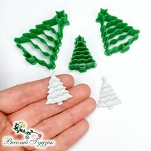 christmas tree jewelry cutter jewellery polymer clay 3d print model - Mito3D