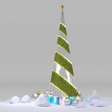 Weihnachten Baum Architektur merry christmas Dekoration hohoho Neujahr Urlaub Winter Schnee Santa Jesus Christen glücklich Frieden wünscht Freude Magie eid Fiesta Feier 3d print model - Mito3D