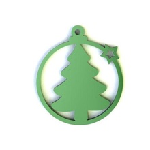 christmas tree art pendent neckless 3d print model - Mito3D