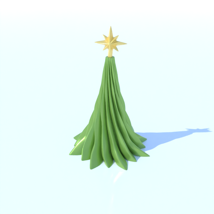 christmas tree star 3D print model - Mito3D