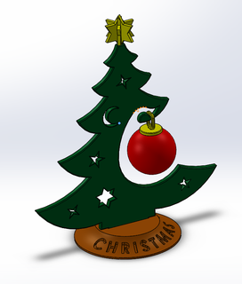 Noel ağaç dekorasyon Sanat 3d print model - Mito3D