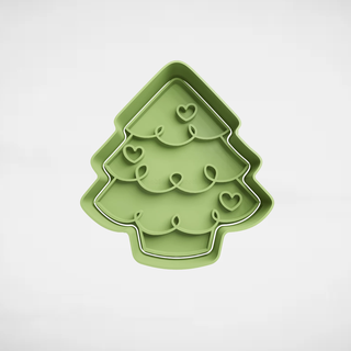 christmas tree cookie cutter cutters stl molds merry 3d print model - Mito3D