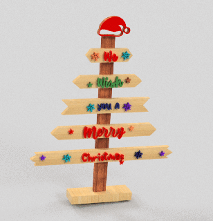 christmas tree Art decor 3d print model - Mito3D
