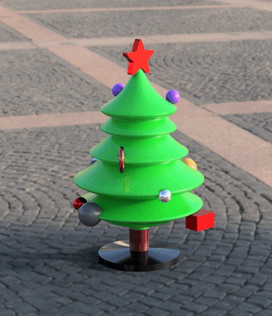 christmas tree Art decor 3D print model - Mito3D