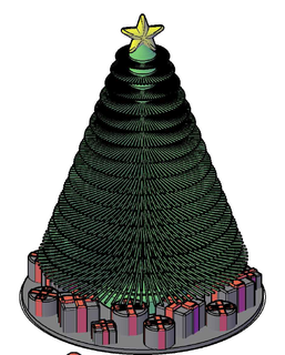 Weihnachten Baum verschiedene Sapin Noel Fräulein 3d behaart 3d print model - Mito3D
