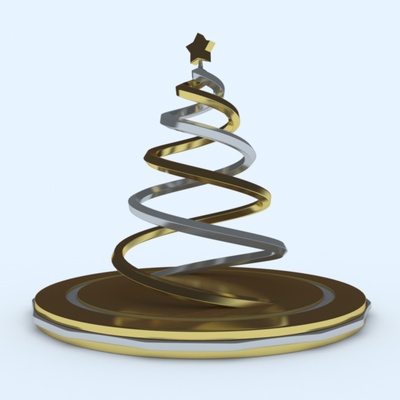 natale albero casa 3d stampabile statua giocattolo arte pezzo 3dartwork miniatura 3d print model - Mito3D