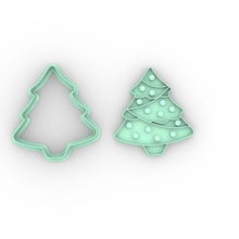 Noël arbre biscuit coupeur biscuits cuisinier coupeurs Coupe timbre Biscotti 3d print model - Mito3D