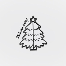 christmas tree - cookie cutter art sapling santa claus saint 3d print model - Mito3D