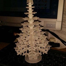 christmas tree 2017 laser cut lasercut decor 3d print model - Mito3D