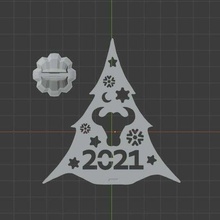 christmas tree 2021 decoration new year trees toy 3d print model - Mito3D