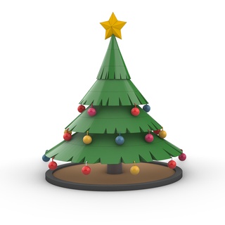 Natal árvore arbol Navide Navidad casa decoração 3d print model - Mito3D