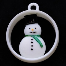 christmas tree bangle snowman art decor anycubic photon decoration 3d print model - Mito3D