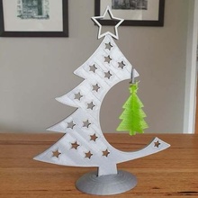 Noël arbre babiole décoration ornement facile noel soutien joli décor 3d print model - Mito3D