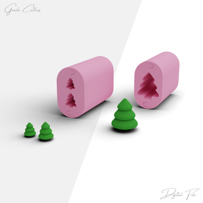 weihnachten baum korn walze polymer lehm gestalten herstellung werkzeug werkzeuge 3 größen inbegriffen digital stl datei no 664 schmuck einzigartig walzen keramik arbeiten perlen hersteller ohrring geazla schneider cutter harz kreativ benutzerdefiniert 3d print model - Mito3D