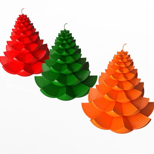 Navidad árbol vela arquitectura decoración ornamento velas quemado pequeña grande colección 3D print model - Mito3D