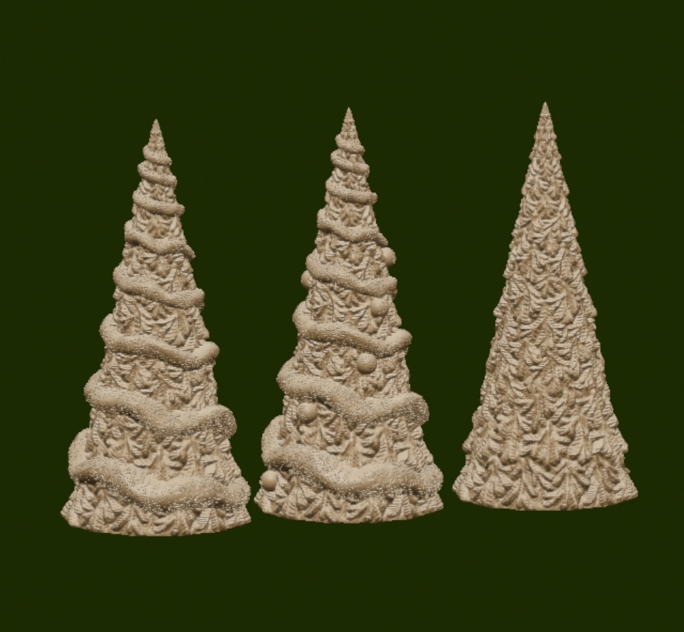 Natal árvore vela arte mofo feriado 3D print model - Mito3D