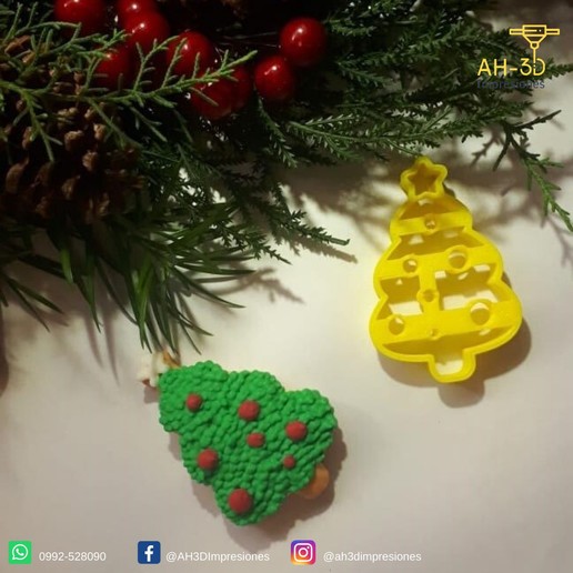 árvore de natal cortador cookie a casa arbol weihnachten navidad cozimento cortante galleta biscoito fondant utensílios cozinha ferramenta asse cookiecutter 3D print model - Mito3D