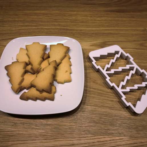 christmas tree cookie cutter baking kitchen_dining 3D print model - Mito3D