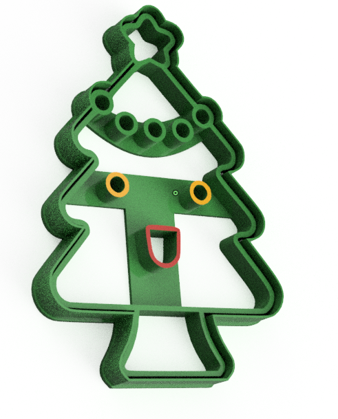 Natale albero biscotto taglierina Sorridi galletita galleta cortador masa Pokemon navidad 3D print model - Mito3D