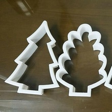 christmas tree cookie cutter set 4 sugar 3d print model - Mito3D