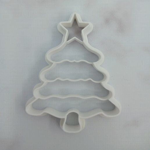 christmas tree cutter cookies cut cutting decoration deco bakery 3D print model - Mito3D