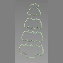Noel ağaç kesici Ayarlamak kurabiye kesiciler çam 3d print model - Mito3D