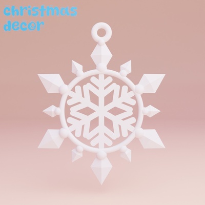 navidad árbol decoración diseño crealidad copos nieve frío stl arte hogar casa alegre fácil k1 snow estacional invierno regalo estaciones 3d print model - Mito3D