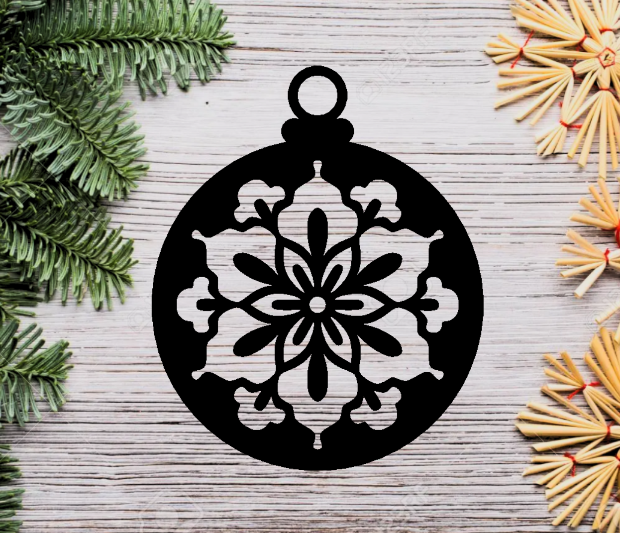 christmas tree decoration ornament art home decorative winter santa snowflake snow holiday 3D print model - Mito3D