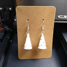 christmas tree earrings 3d print model - Mito3D