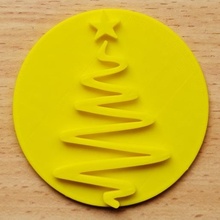 christmas tree embosser v2 cookie cutter 3d print model - Mito3D