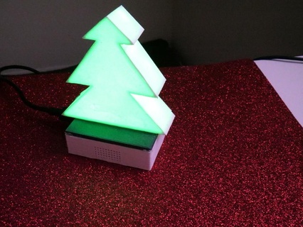 Natal árvore recinto som ativado luz decoração natal deco casa 3d print model - Mito3D