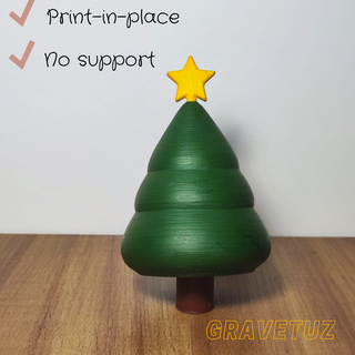 christmas tree gravetuz supports printinplace 3d print model - Mito3D