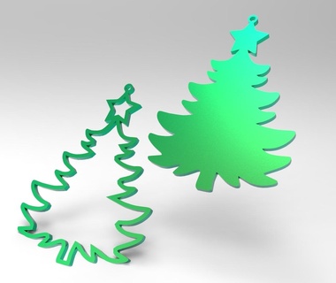 christmas tree hanger 3d print model - Mito3D