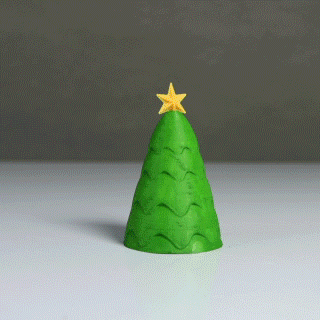 christmas tree hidden trunk & gifts print-in-place santa assembly xmas jingle bells 3d print model - Mito3D