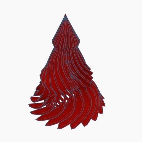 christmas tree idea fixed tool 3d printing twisty twisted remix ornament modern decoration christmastree 2019 2018 3D print model - Mito3D