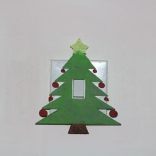 christmas tree light switch cover home lightswitch xmas holidays decor decoration uk ireland irish playroom nursery 3d print model - Mito3D