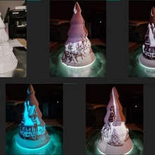 Noel ağaç taş ocağı Lithophanie köknar Lamba ışık 3d print model - Mito3D