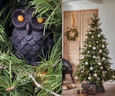christmas tree ornament - owl dark 3d print model - Mito3D