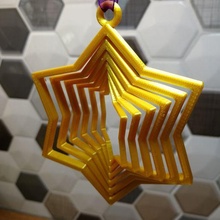 Natale albero ornamento Filatura stella Stampa posto supporto natale decorazione cerchio regalo 2022 3d print model - Mito3D