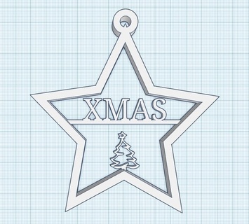 christmas tree ornament word xmas Home decoration ornaments 3d print model - Mito3D