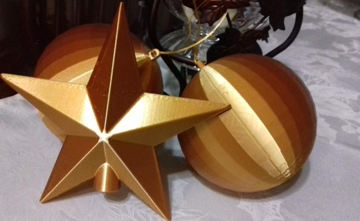 Noël arbre ornements étoile 3d print model - Mito3D