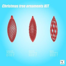 christmas tree ornaments kit home xmas globe fast 3d print model - Mito3D