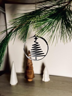 christmas tree pendant made organic plastic decoration ornament minimalist Home bauble ball 3d print model - Mito3D