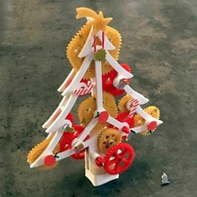 christmas tree polar gears kinematics gear elliptical kinetic ornament fir 3d print model - Mito3D