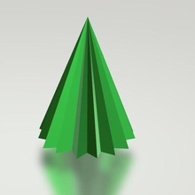 christmas tree poly version art happy ornament 2020 celebrate merry party 3d print model - Mito3D