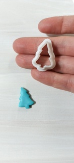Weihnachten Baum Polymer Lehm Schneider Ohrringe Formen 3d print model - Mito3D