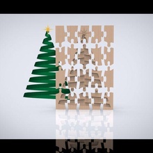 christmas tree puzzle 3d print model - Mito3D