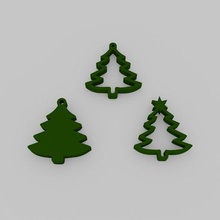christmas tree shape xmas holiday decoration decorative 3d print model - Mito3D